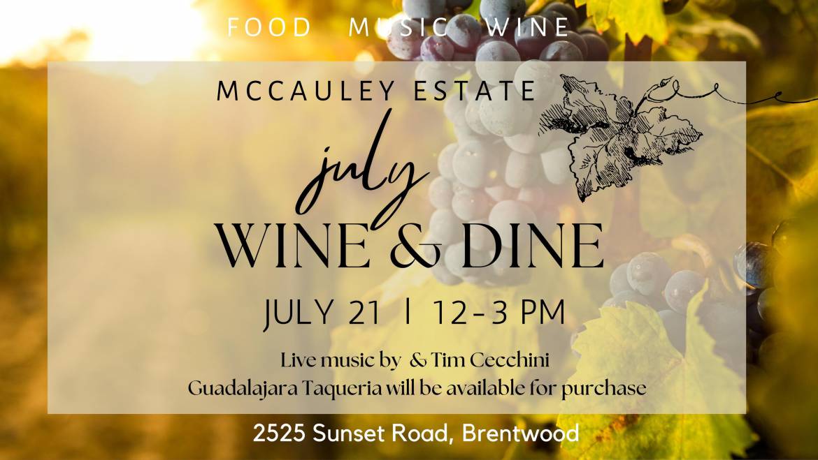 McCauley Estate Vineyards Wine & Dine