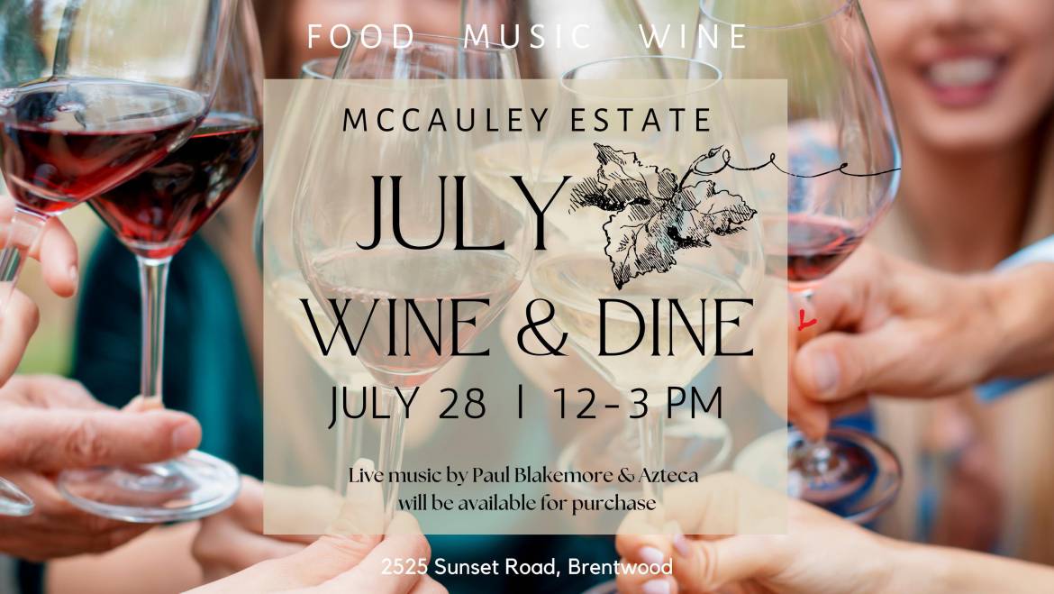 McCauley Estate Vineyards Wine & Dine