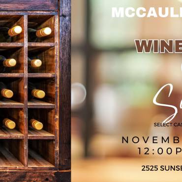 McCauley Estate Vineyards Wine & Dine + Annual Case Sale