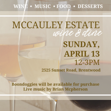 McCauley Estate Vineyards Wine & Dine