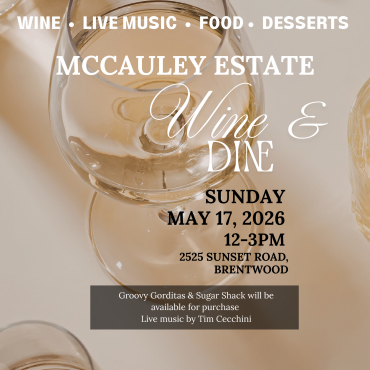 Wine & Dine at McCauley Estate Vineyards