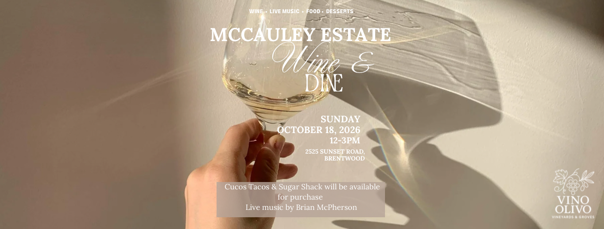Wine & Dine at McCauley Estate Vineyards