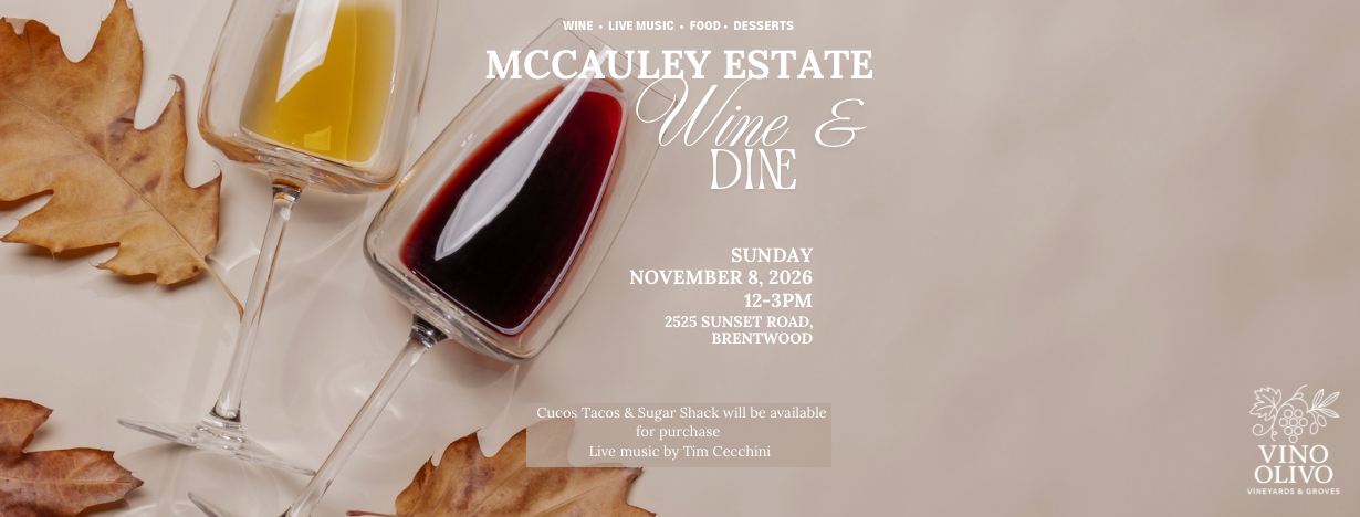 Wine & Dine at McCauley Estate Vineyards
